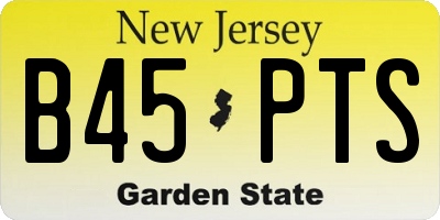 NJ license plate B45PTS