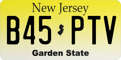 NJ license plate B45PTV