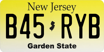 NJ license plate B45RYB