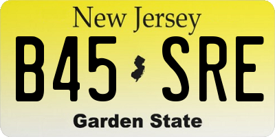 NJ license plate B45SRE