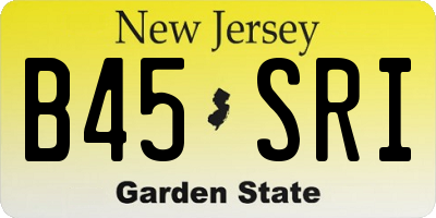 NJ license plate B45SRI