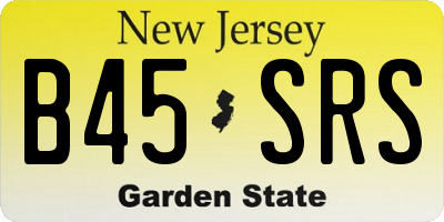 NJ license plate B45SRS