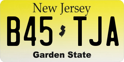 NJ license plate B45TJA