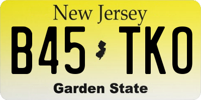 NJ license plate B45TKO
