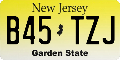 NJ license plate B45TZJ