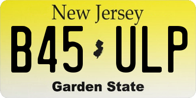 NJ license plate B45ULP