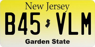 NJ license plate B45VLM