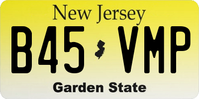 NJ license plate B45VMP