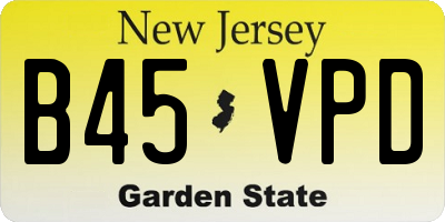 NJ license plate B45VPD