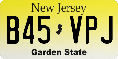 NJ license plate B45VPJ