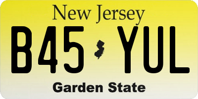 NJ license plate B45YUL
