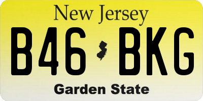 NJ license plate B46BKG