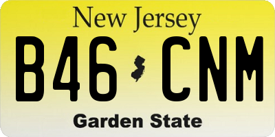 NJ license plate B46CNM