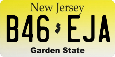 NJ license plate B46EJA