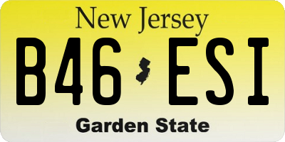 NJ license plate B46ESI