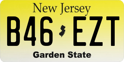 NJ license plate B46EZT