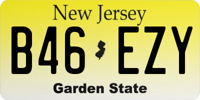 NJ license plate B46EZY