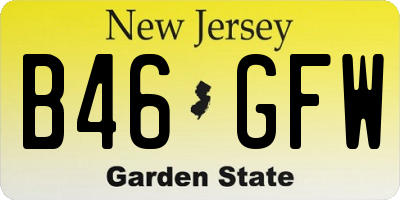 NJ license plate B46GFW
