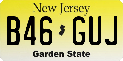 NJ license plate B46GUJ