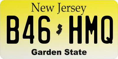 NJ license plate B46HMQ