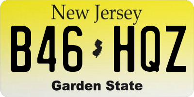 NJ license plate B46HQZ