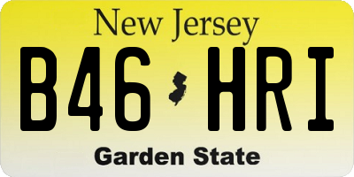 NJ license plate B46HRI