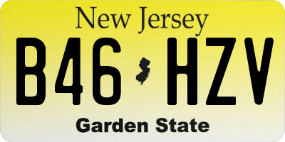 NJ license plate B46HZV