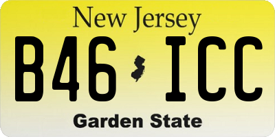 NJ license plate B46ICC