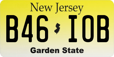 NJ license plate B46IOB