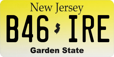 NJ license plate B46IRE