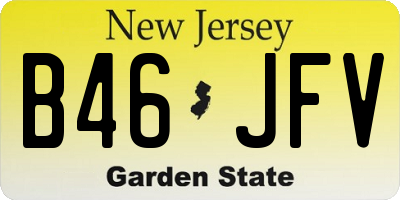 NJ license plate B46JFV