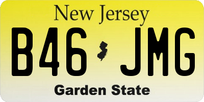 NJ license plate B46JMG