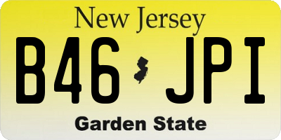 NJ license plate B46JPI