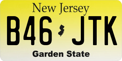 NJ license plate B46JTK