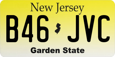 NJ license plate B46JVC