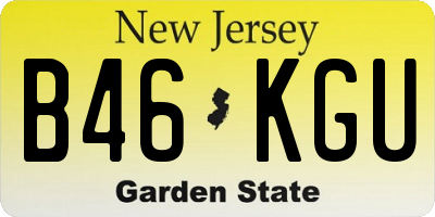 NJ license plate B46KGU