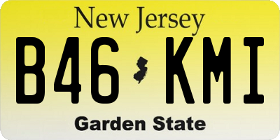 NJ license plate B46KMI