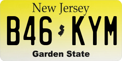 NJ license plate B46KYM
