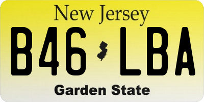 NJ license plate B46LBA