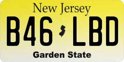 NJ license plate B46LBD