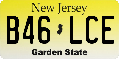 NJ license plate B46LCE