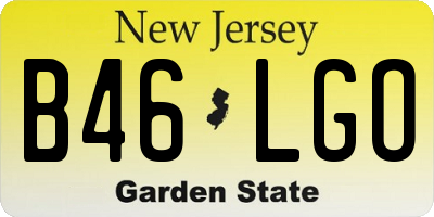 NJ license plate B46LGO