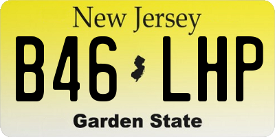 NJ license plate B46LHP