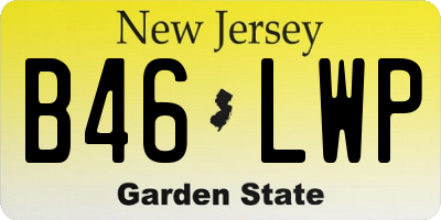 NJ license plate B46LWP
