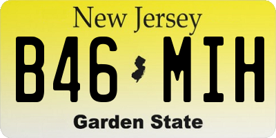 NJ license plate B46MIH