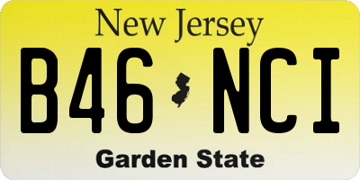 NJ license plate B46NCI