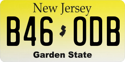 NJ license plate B46ODB