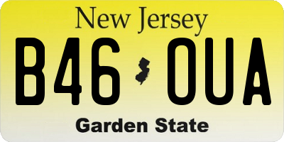 NJ license plate B46OUA