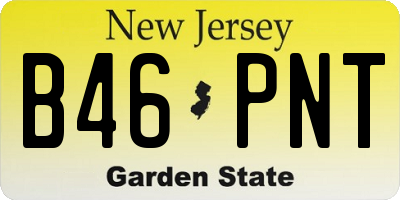 NJ license plate B46PNT