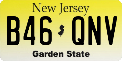 NJ license plate B46QNV